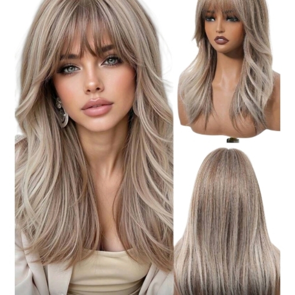 18 Inch Stylish Blonde Wig for Women - Picture 2 of 5